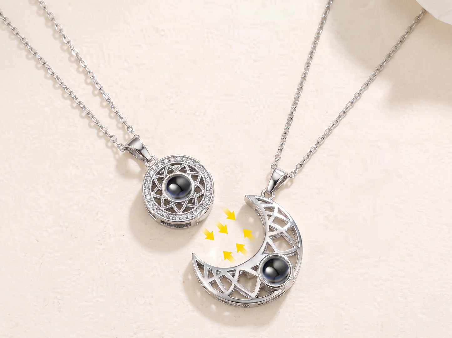 Collar de Pareja Sol y Luna