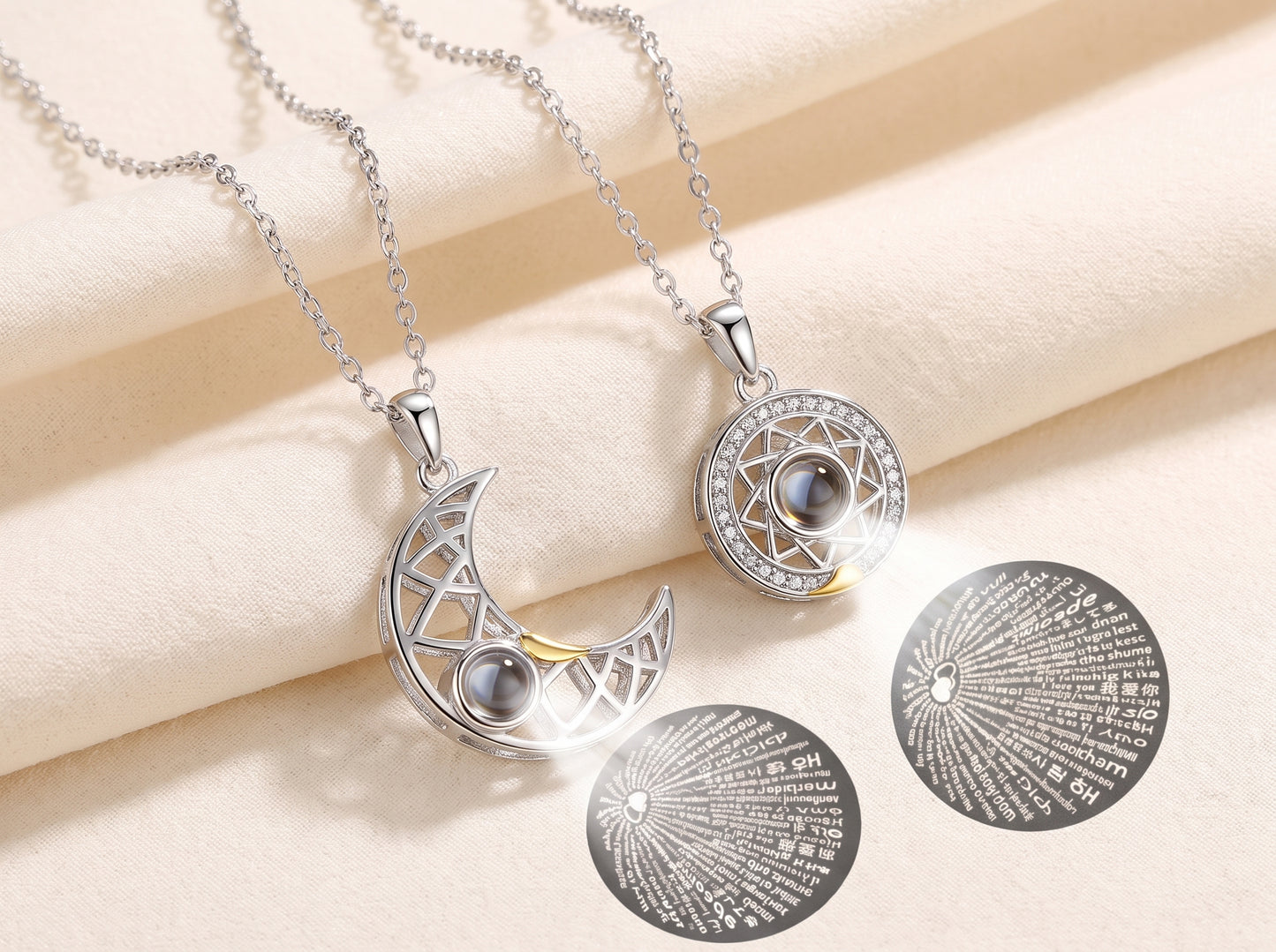 Collar de Pareja Sol y Luna